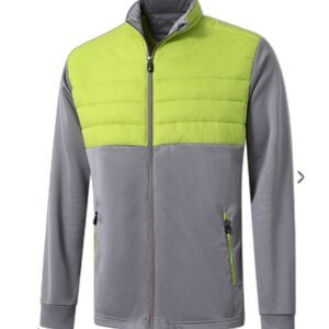 Maelreg Men's Full Zip Golf Jacket Light Grey Green Size XL NWT